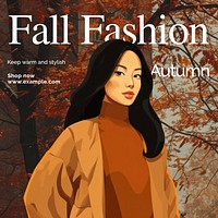 Fall fashion Instagram post template