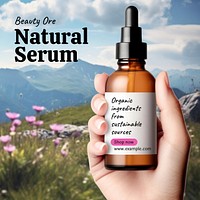 Cosmetic beauty skincare Instagram post template