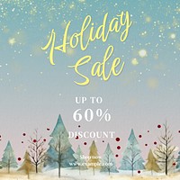 Holiday sale Facebook post template