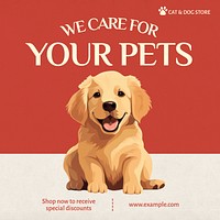 Pet store Instagram post template