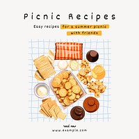 Picnic recipes Instagram post template