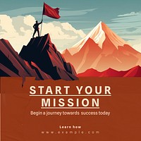 Success mission Instagram post template