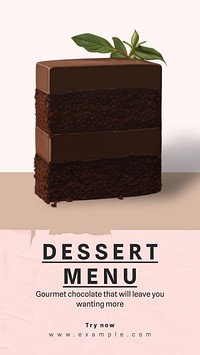 Dessert menu Facebook story template