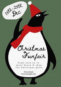 Christmas fun fair poster template