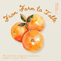 Organic food Instagram post template