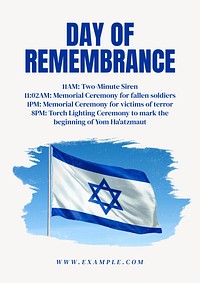 Day of Remembrance poster template