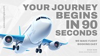 Flight booking blog banner template