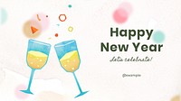 Happy new year blog banner template