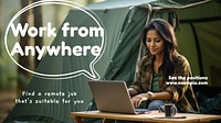 Work from anywhere blog banner template