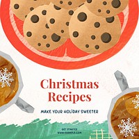 Christmas recipe Instagram post template