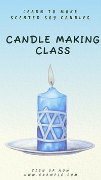 Candle making class Instagram story template