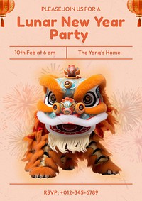 Lunar New Year poster template and design