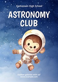Astronomy club poster template