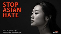 Stop Asian hate blog banner template