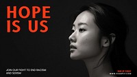 Racism sexism hope blog banner template
