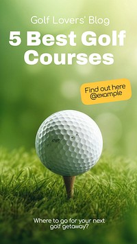 Golf courses Instagram story template