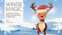 Winter magic blog banner template