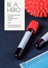 Be a Hero poster template