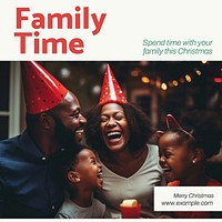 Christmas family time Instagram post template