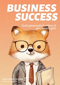 Business success poster template and design