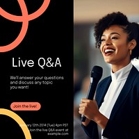 Live Q&A event Instagram post template