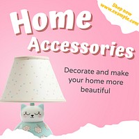 Home accessories Facebook post template