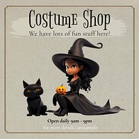 Costume shop post template social media design