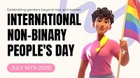 Non-binary day blog banner template