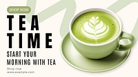 Tea time blog banner template