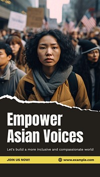 Empower asian voices Instagram story template