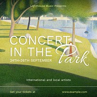 Park concert Instagram post template