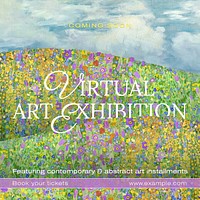 Virtual art exhibition Instagram post template