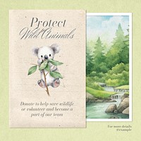 Protect wild animals Instagram post template