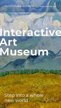 Interactive art museum Instagram story template