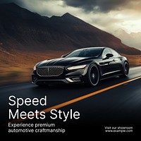 Speed meets style Instagram post template