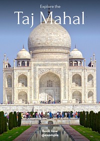 Taj Mahal poster template and design