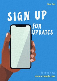 Sign up poster template