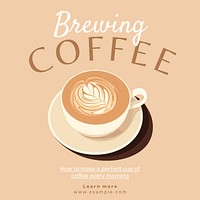 Brewing coffee Instagram post template