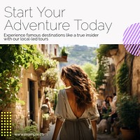 Adventure & travel Facebook post template