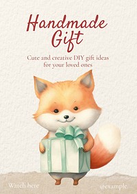 Handmade gift poster template and design