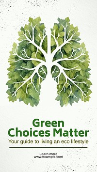 Green choice matter Instagram story template