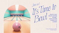 Bowling time blog banner template