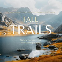 Fall trail Instagram post template