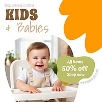 Sale, kid & baby Instagram post template