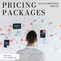 Pricing packages Instagram post template