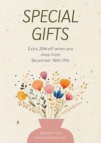 Special gifts poster template
