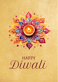 Happy diwali poster template
