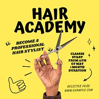 Hair academy Instagram post template