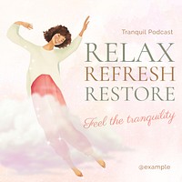 Relax, refresh & restore Facebook post template