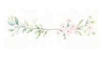 Spring as divider watercolor graphics painting pattern.